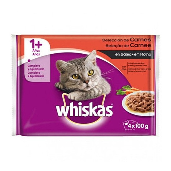 Whiskas seleccion carne 4x100g (13uds)