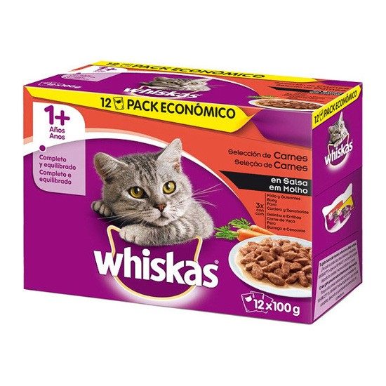 Whiskas multipack carne 12x100gr (4 ud.)