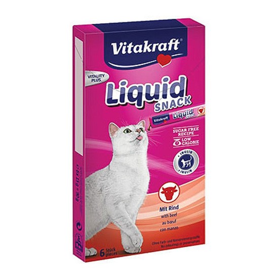 Vitakraft Cat liquid snack ternera con inulina 90