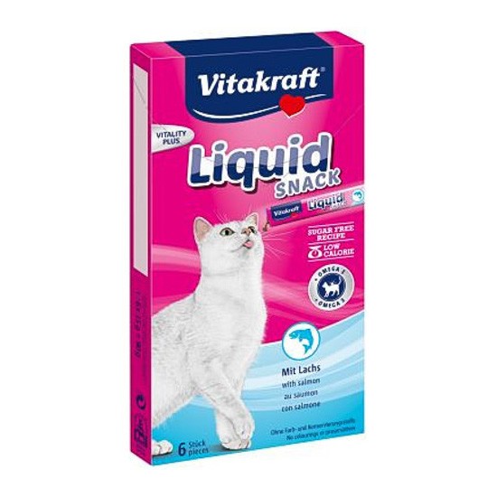 Vitakraft Cat liquid snack salmón con omega3 90g