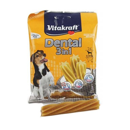 Pack mensual snack dental 3 en 1 perros pequeños