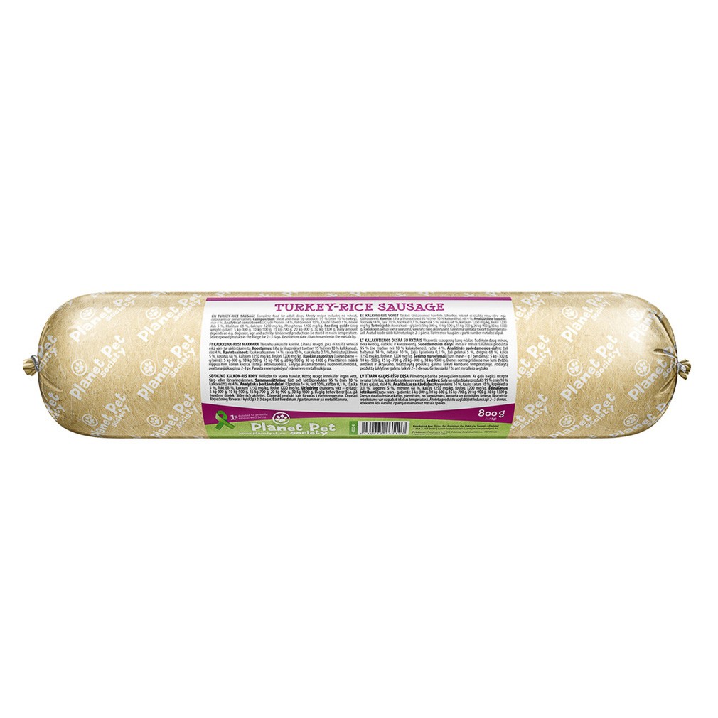 Planet Pet Pps turkey-rice sausage 800 g