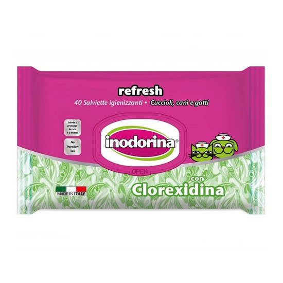 Inodorina refresh clorexidina 40 pzas