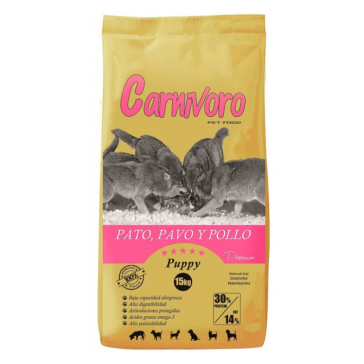 Carnívoro Carnívoro puppy pato pavo pollo 15kg