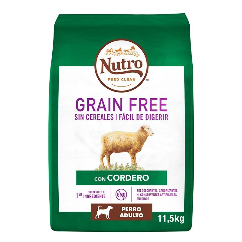 Nutro grain free adulto mediano cordero 11,5 kg