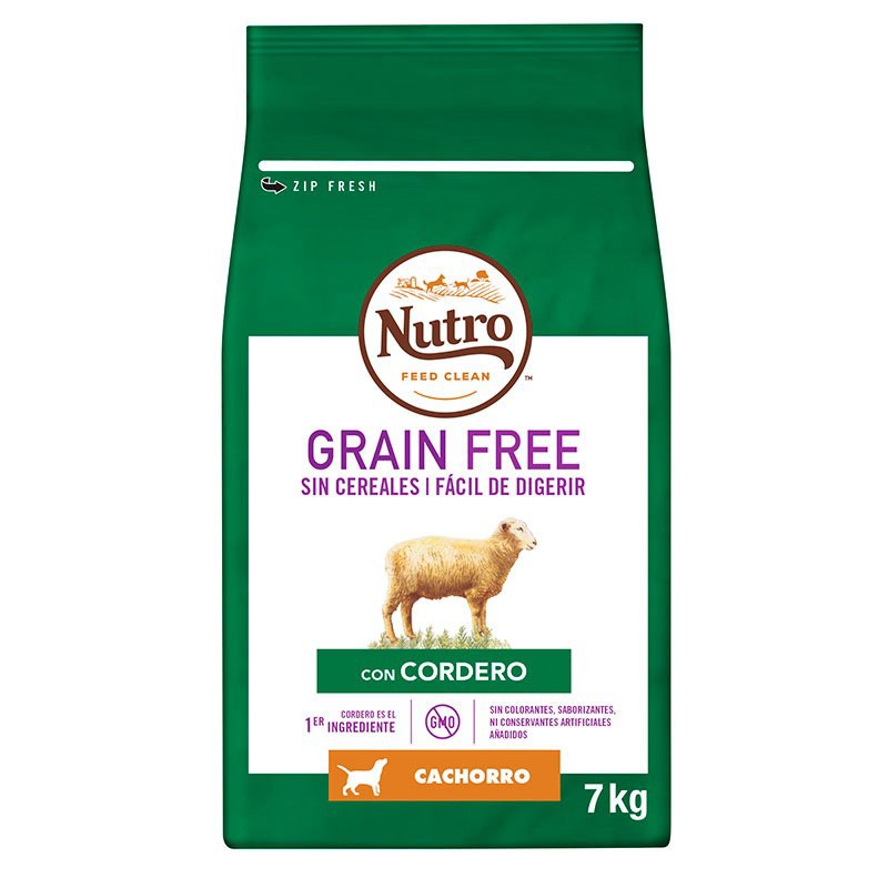 Nutro grain free junior raza mediana cordero 7 kg