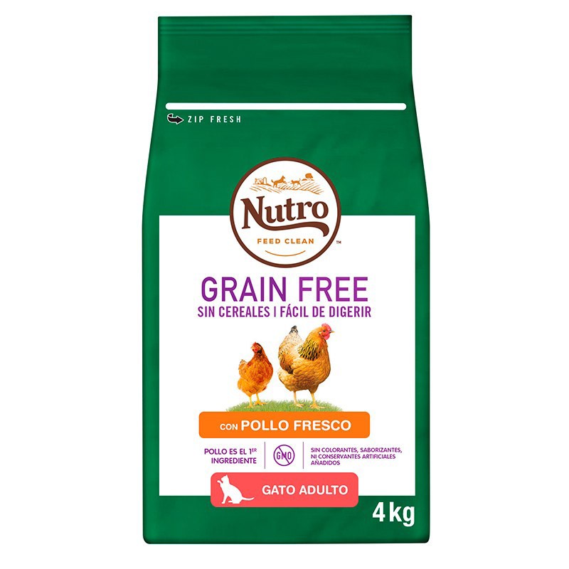 Nutro grain free gato adulto pollo 4 kg