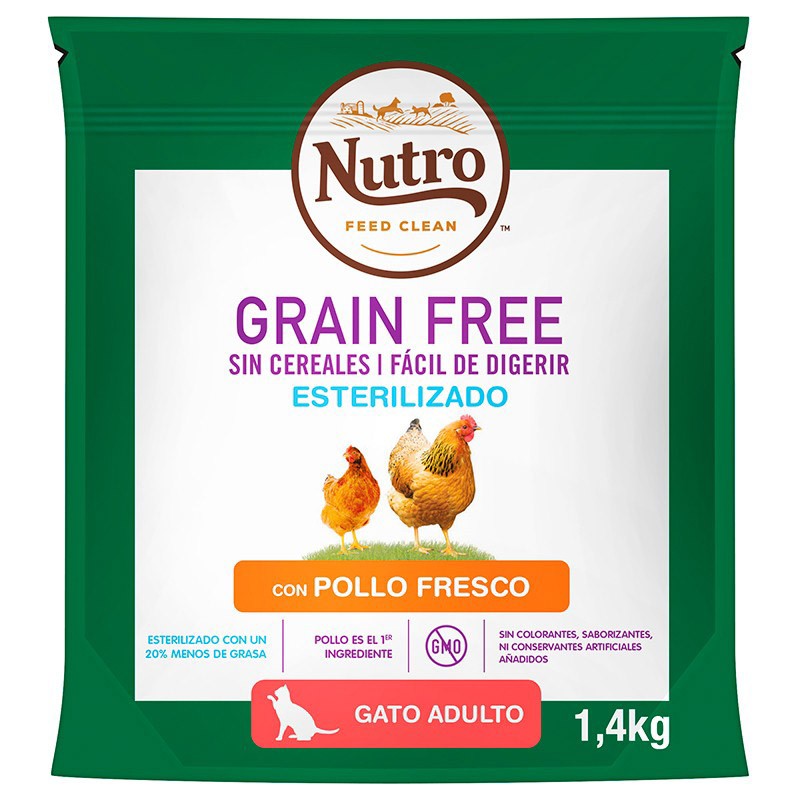 Nutro grain free gato esterilizado pollo 1,4 kg