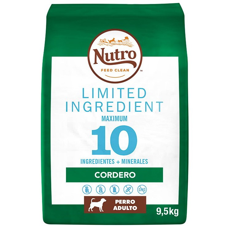 Nutro limited ingredient adulto mediano cordero 9,5 kg