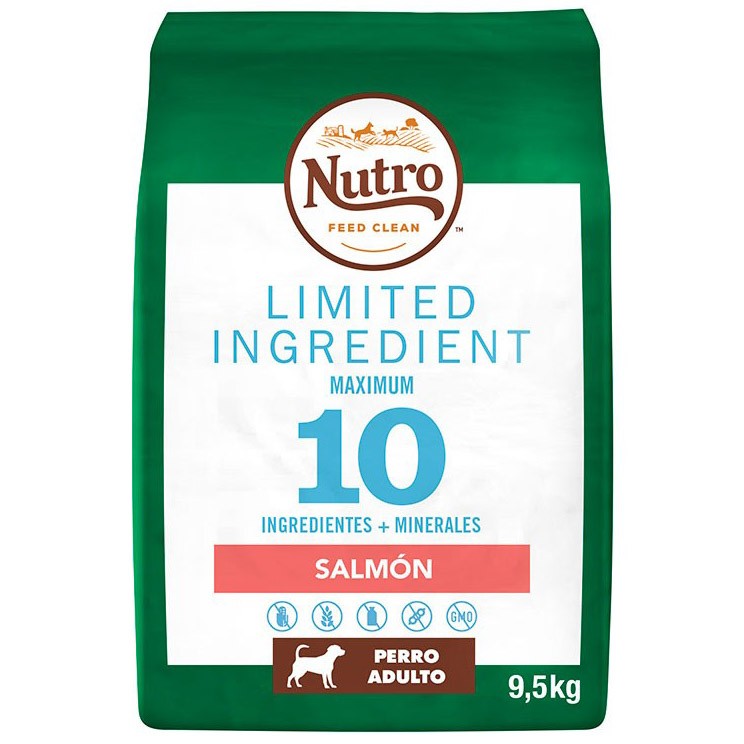 Nutro limited ingredient adulto mediano salmón 9,5 kg