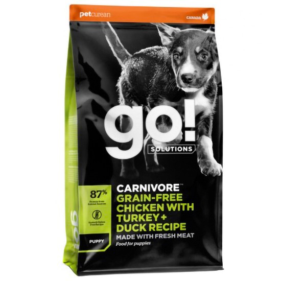 GO! CARNIVORE Grain Free Chicken, Turkey + Duck Puppy Dog 100 gr