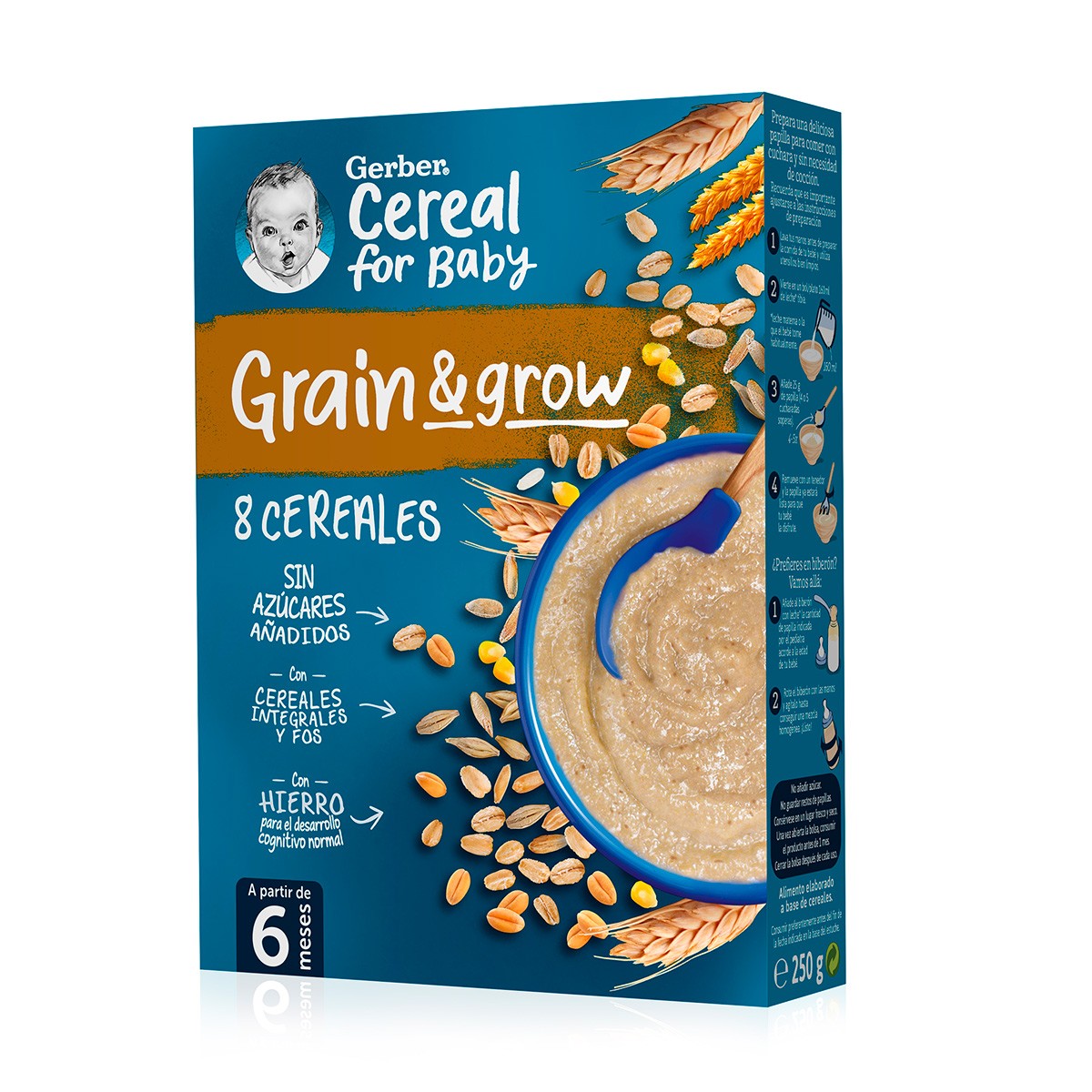 Nestle gerber papilla avena y ciruela 250g