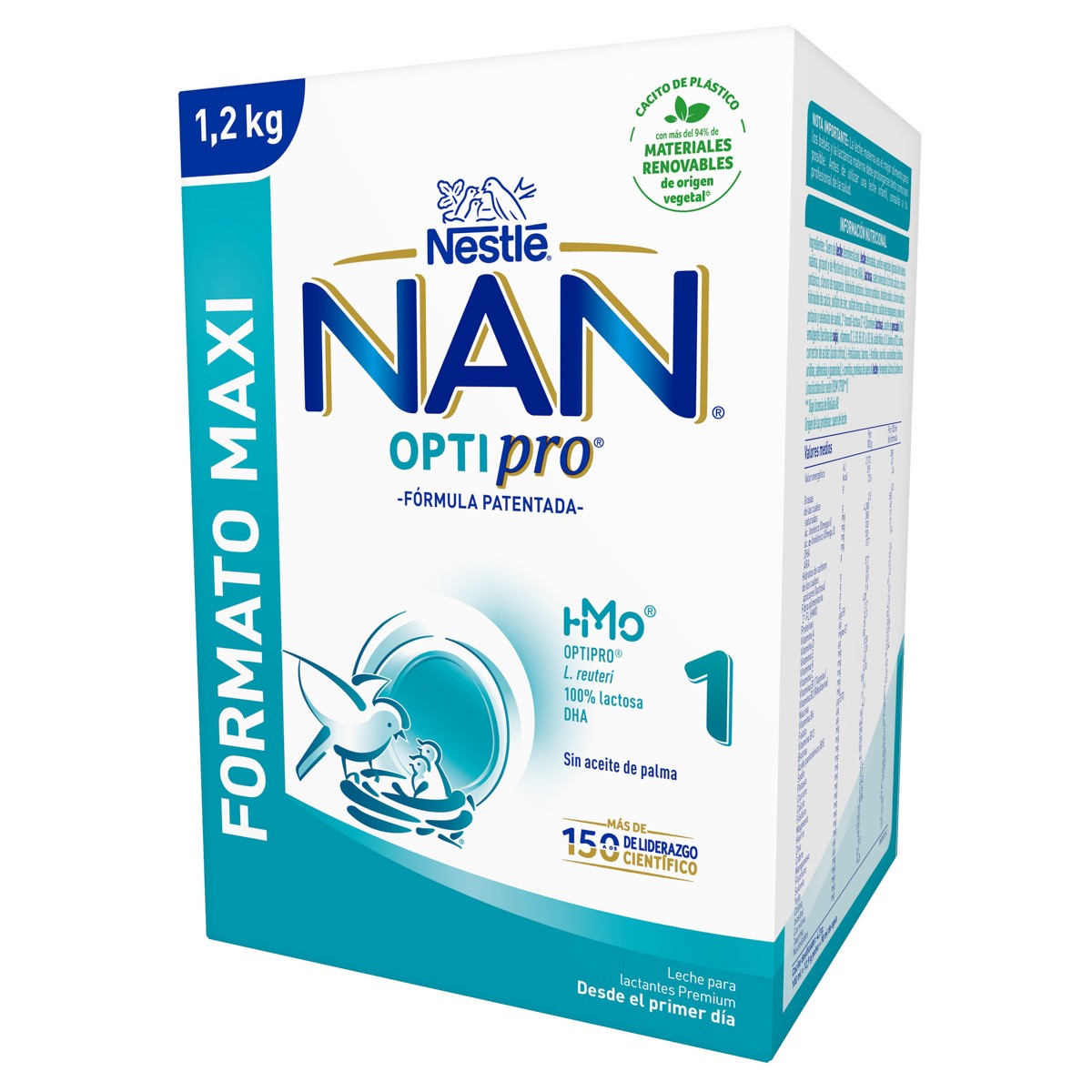 Nestlé Nan 1 optipro biberón 1, 200 2x600