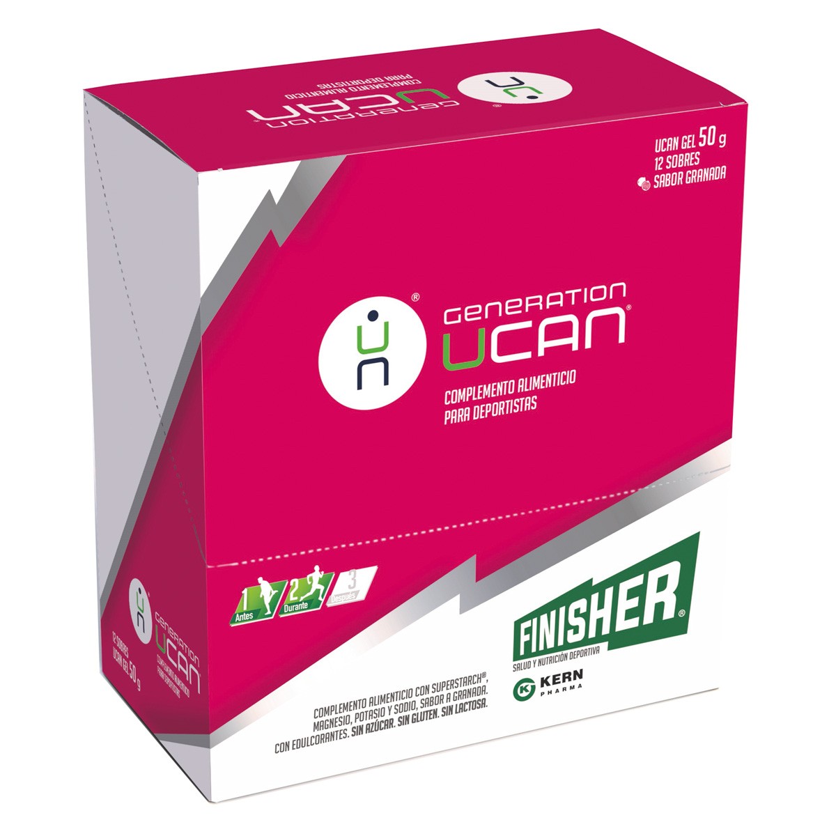 Finisher gel UCAN granada 50g 12 sobres