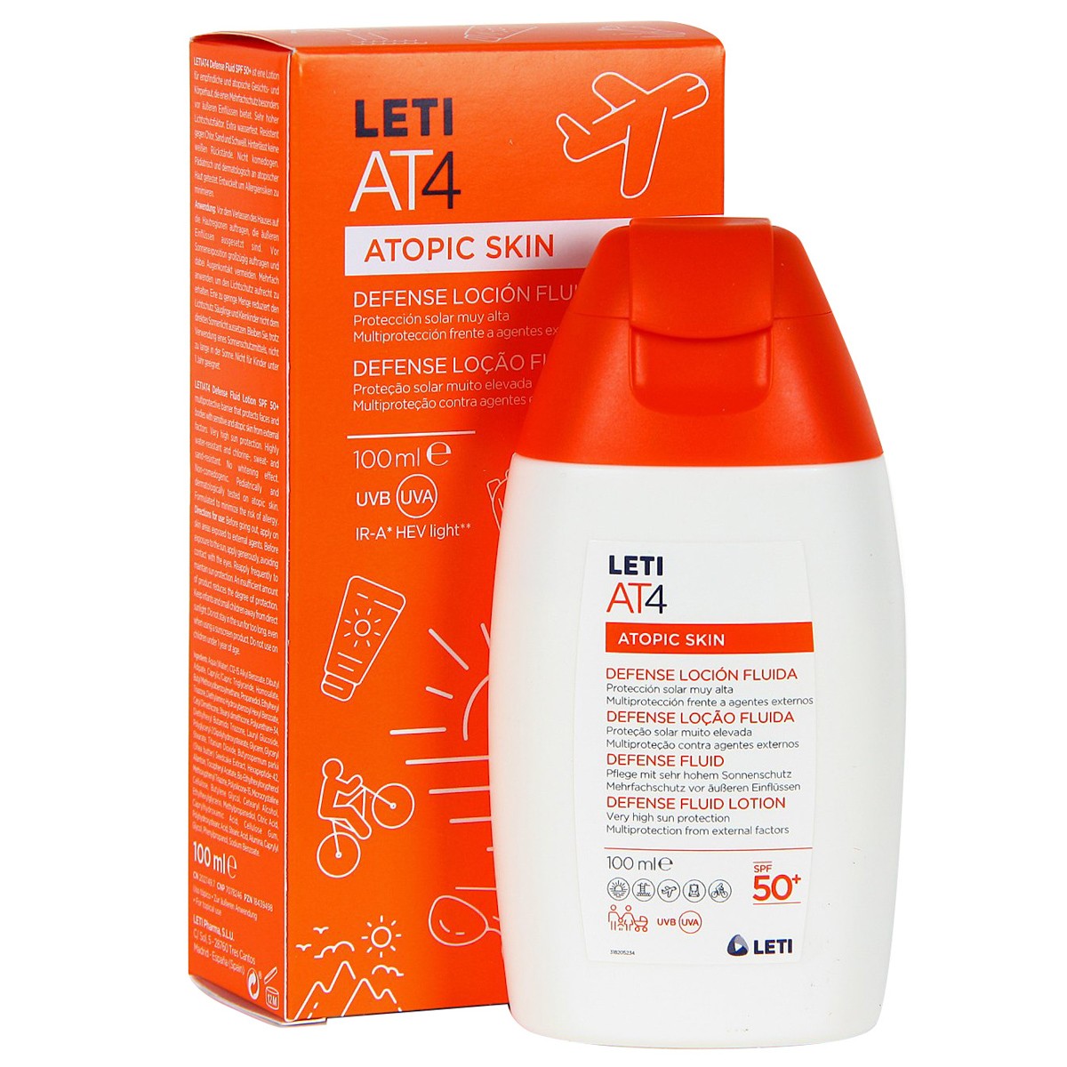 Leti at4 defense locion fluida 100ml