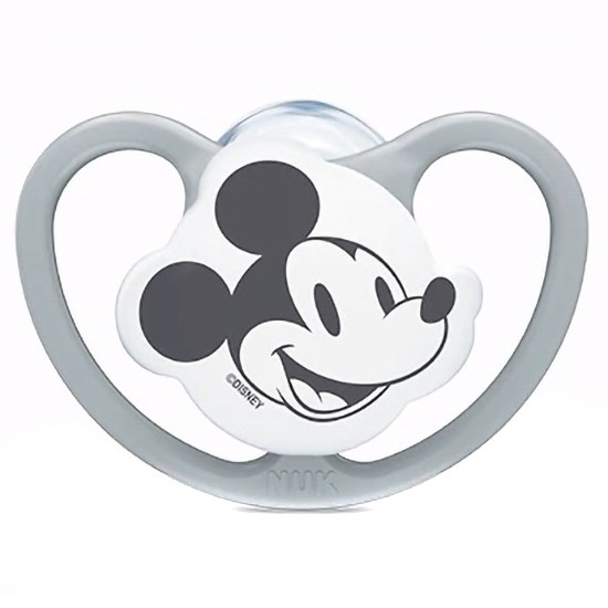 Nuk chupete Space Mickey silicona gris 0-6 meses