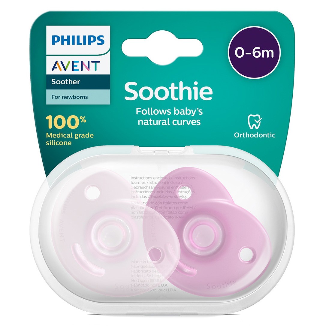 Avent chupete soothies silicona 0-6 meses niña