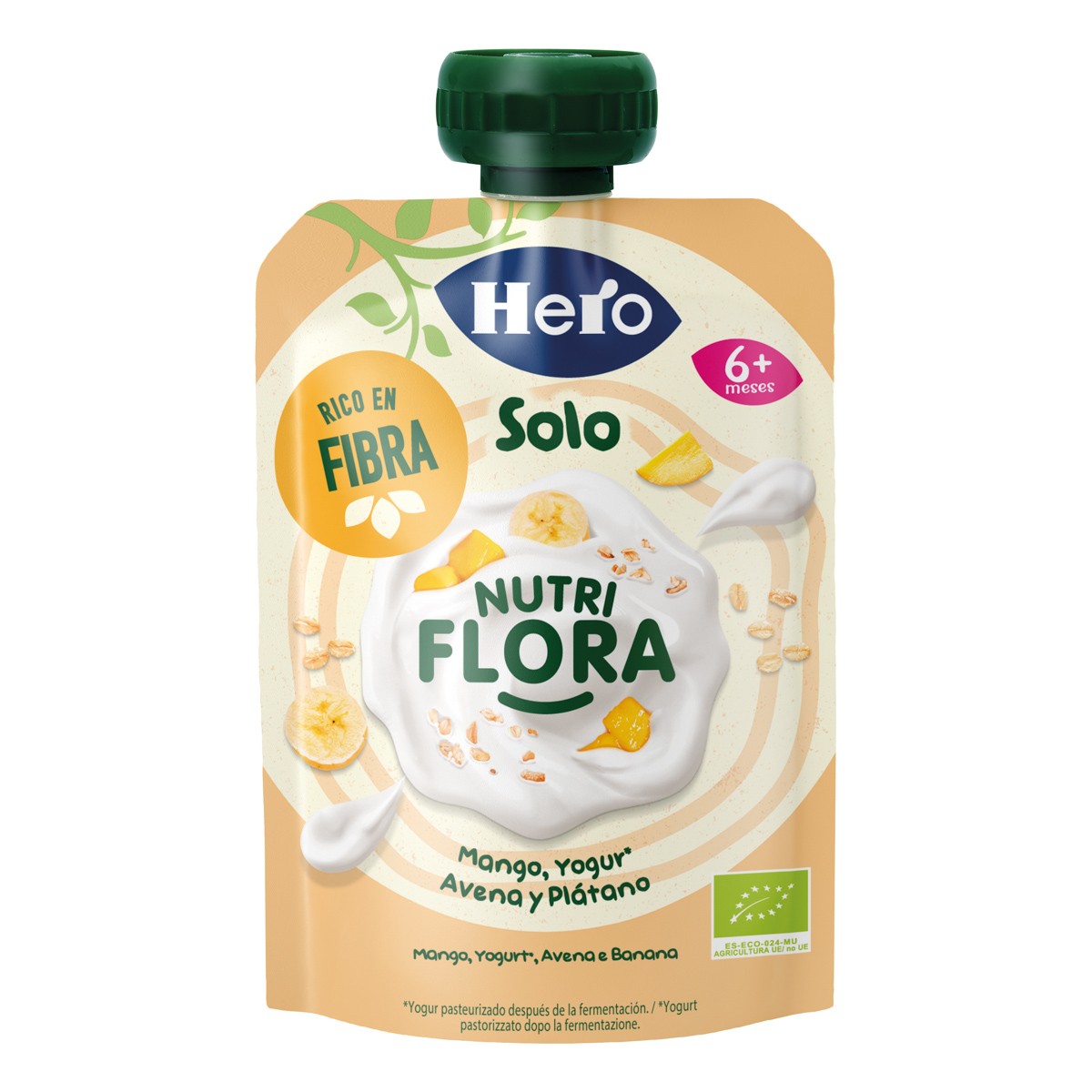 Hero bolsita Solo de Mango, Yogur, Plátano Y Avena