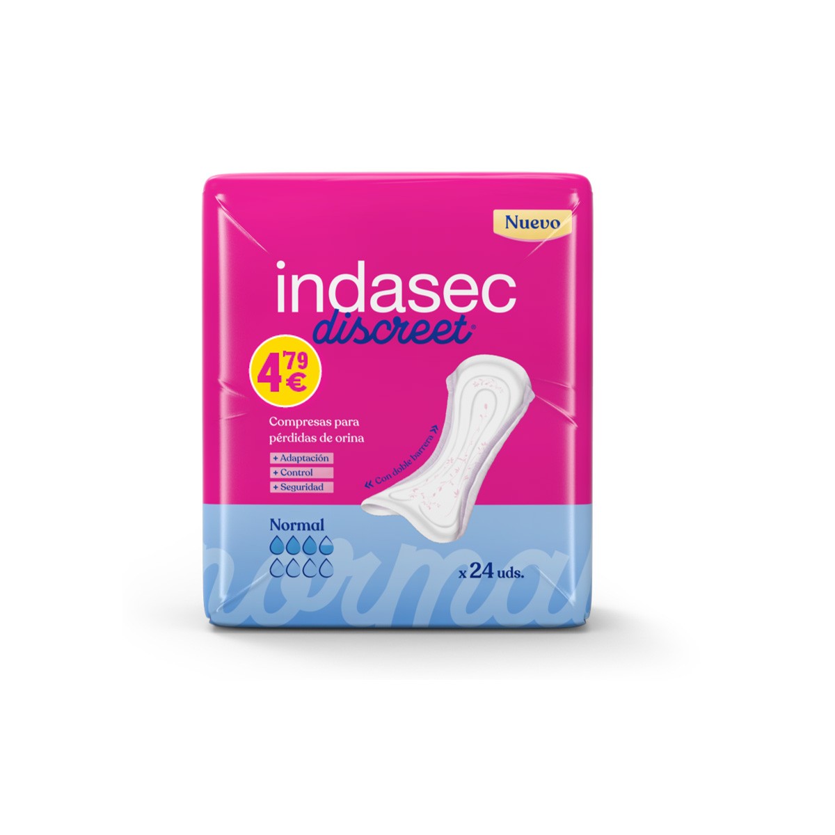 Indasec Indasbox Discreet compresas para pérdidas leves 24u