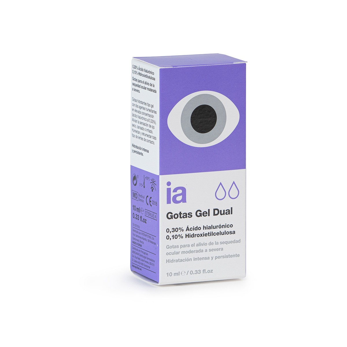 Interapothek gotas oftalmicas con doble humectación 0,30% AH 10ml