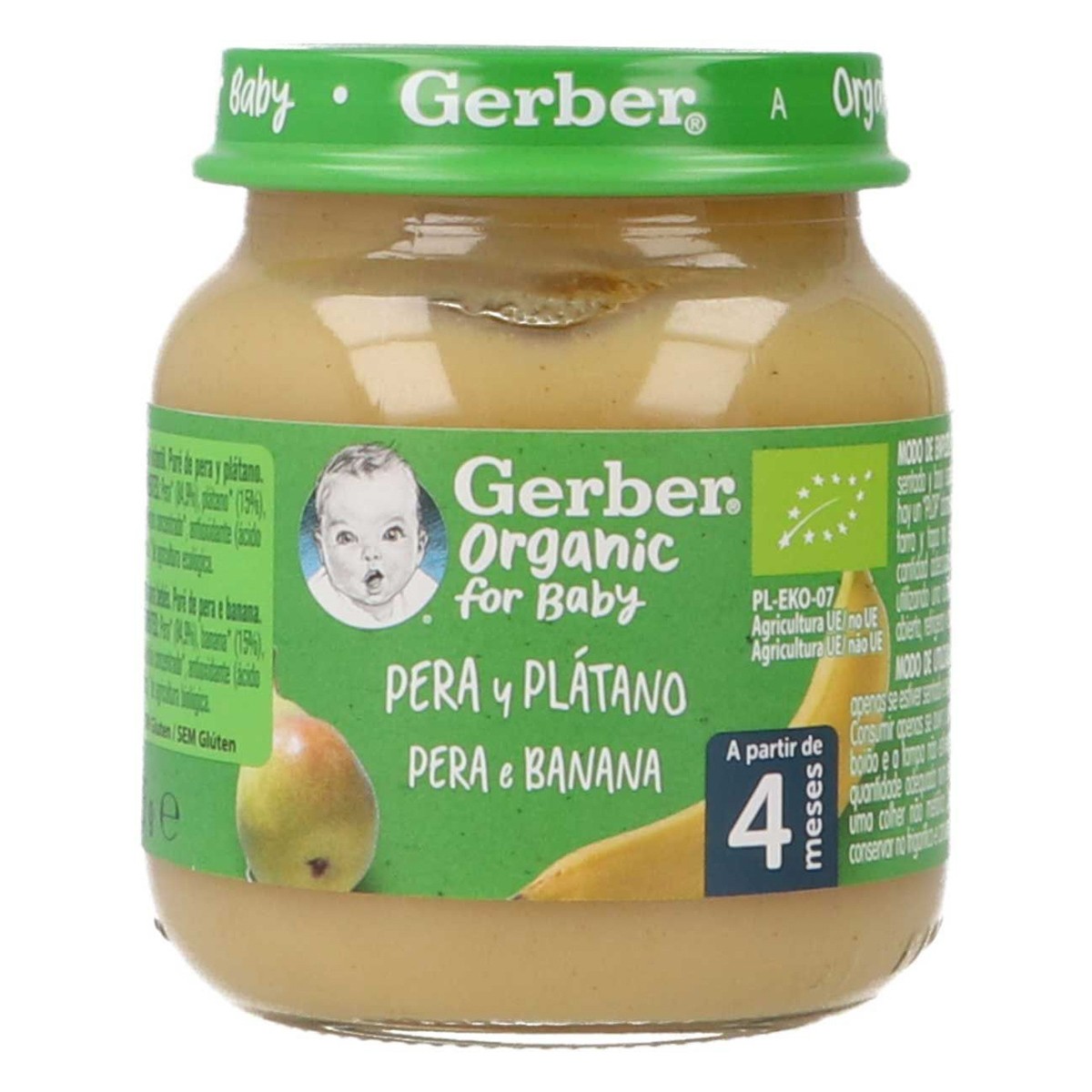 Nestle geber organic pera platano tarro 125gr