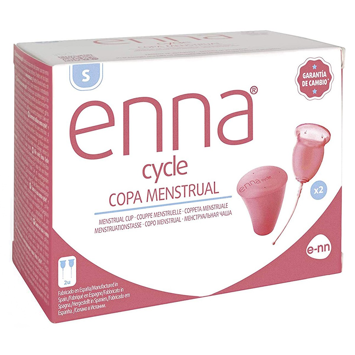 Enna Cycle - Easy Cup copas menstruales + caja esterilizadora talla S 2u + 1u