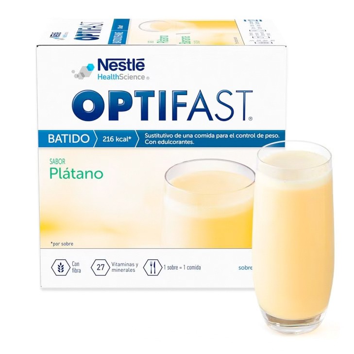 Nestlé Optifast batidos para sustituir una comida con sabor a plátano