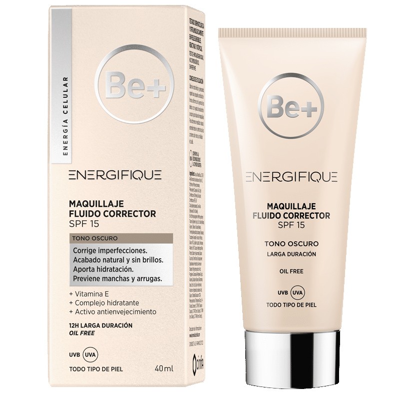 Be+ Energifique maquillaje fluido matizante para piel oscura 40ml