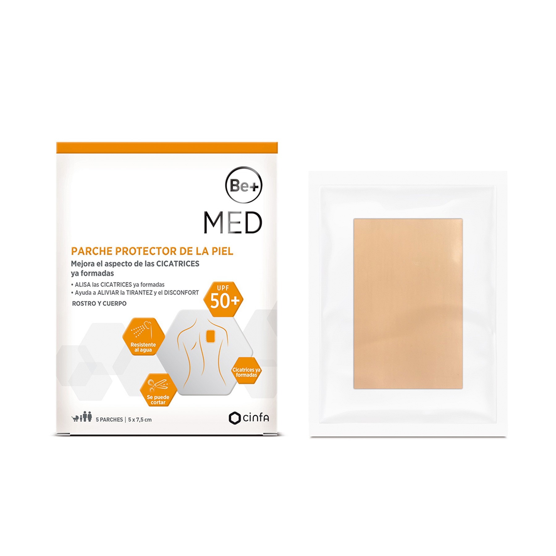 Be+Med parches protección piel 5x7,5cm 5u