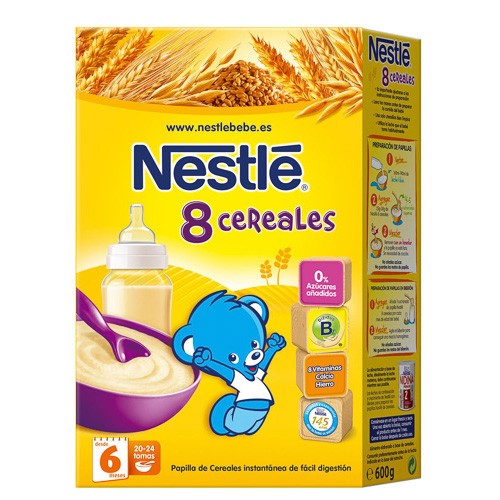 Nestlé Papilla 8 cereales con bifidus 600g