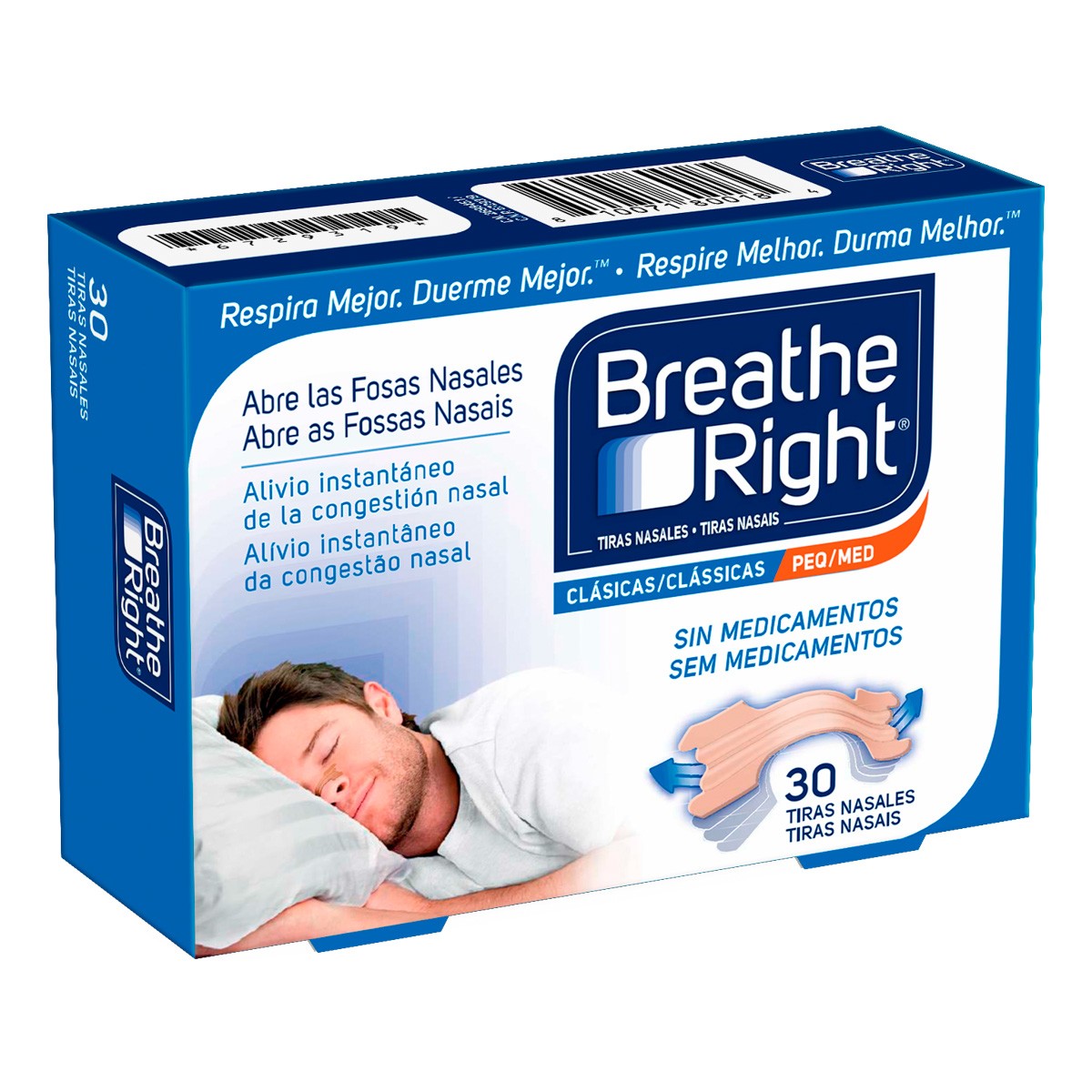 Breathe right tira nasal peq/med 30u