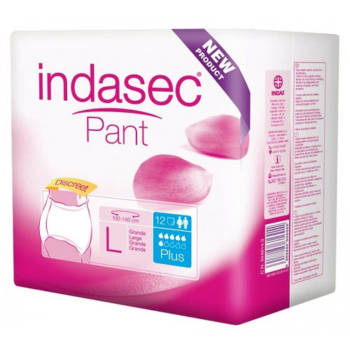 Indasec pant plus talla grande 12 unidades