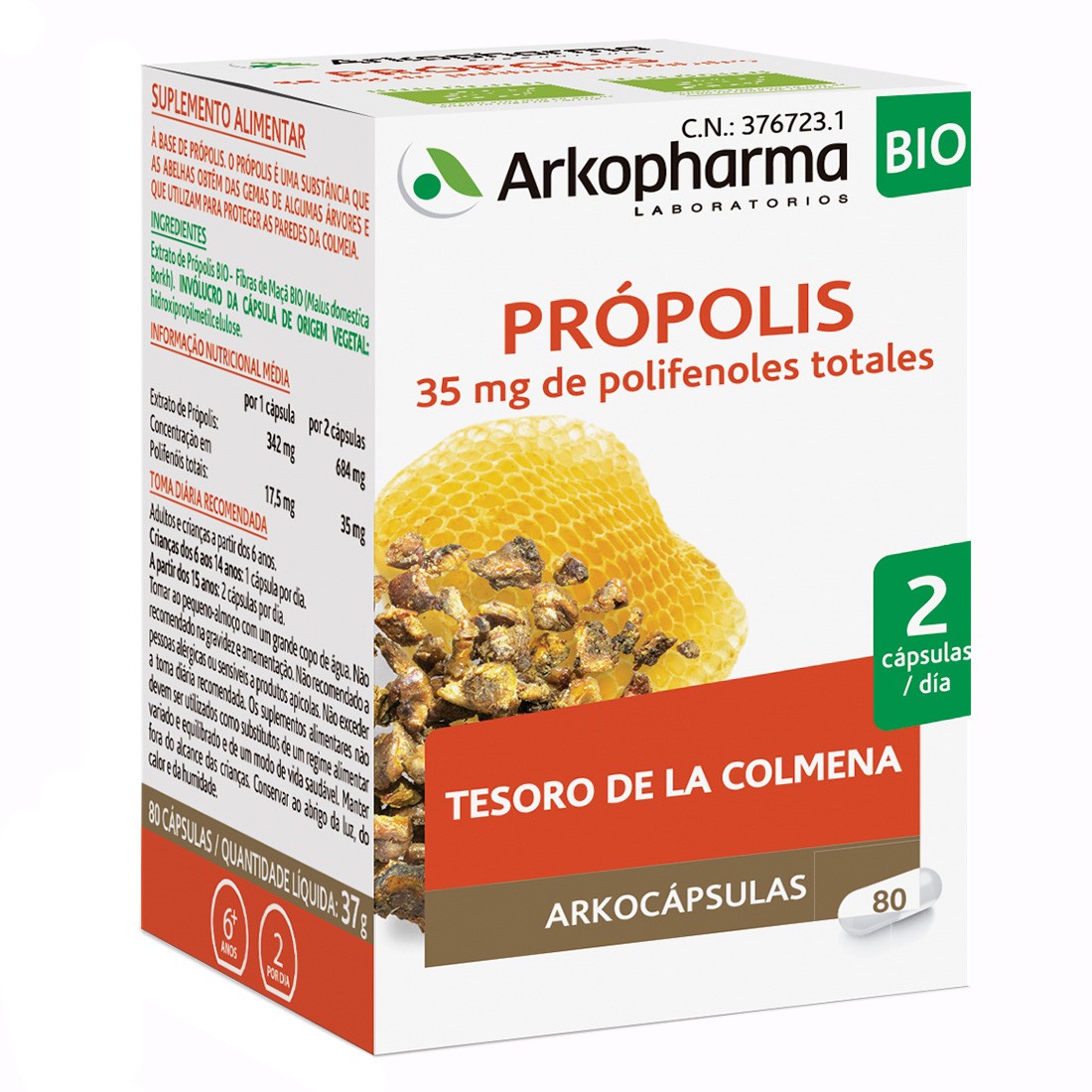 Arkopharma Arkocápsulas própolis bio 80 cápsulas